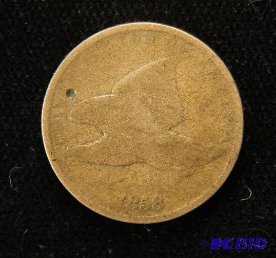 lot 15 image: 1858 FLYING EAGLE CENT US COIN