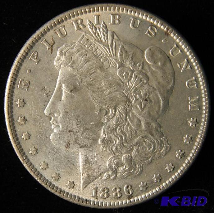 lot 29 image: 1886 MORGAN DOLLAR CHOICE AU