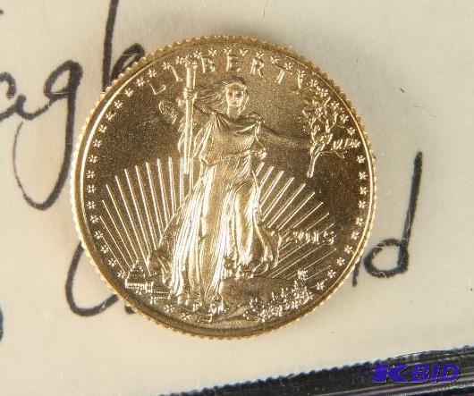 lot 4 image: 2015 US $5 GOLD EAGLE 110 TROY Oz. FINE GOLD