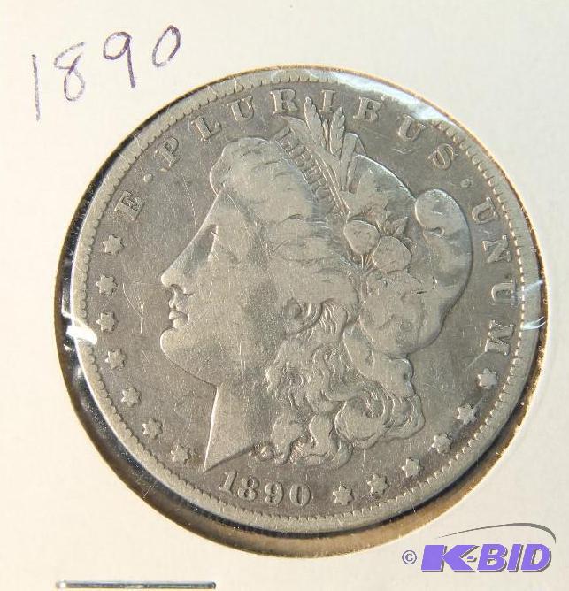 lot 47 image: 1890 MORGAN DOLLAR VF