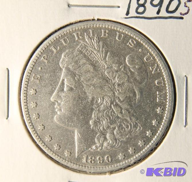 lot 49 image: 1890 S MORGAN DOLLAR XF