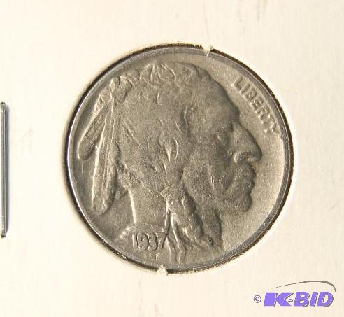 lot 60 image: 1937 BUFFALO NICKEL XF