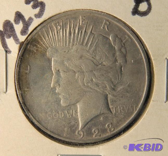 lot 81 image: 1923 D PEACE DOLLAR VF