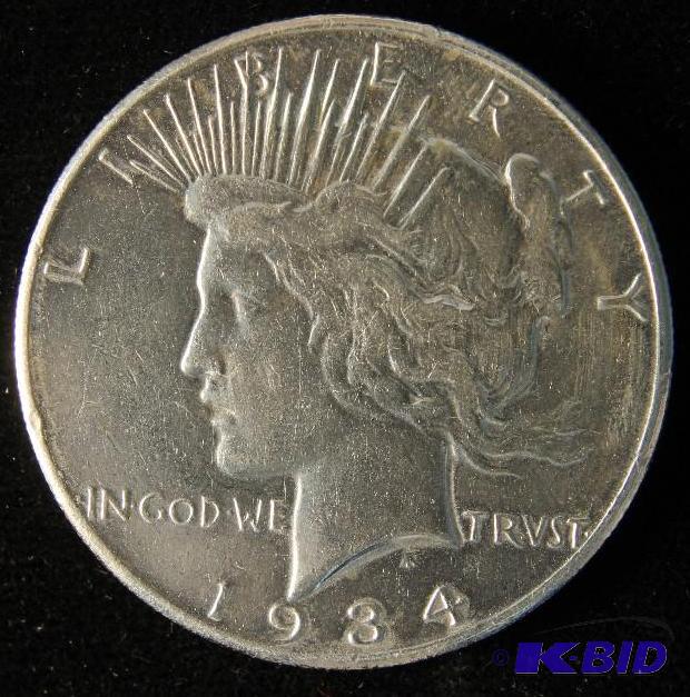 lot 84 image: 1934 S PEACE DOLLAR AU