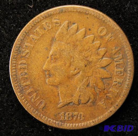 lot 90 image: 1873 INDIAN HEAD CENT VG