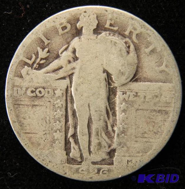 lot 96 image: 1926 S STANDING LIBERTY SILVER QUARTER