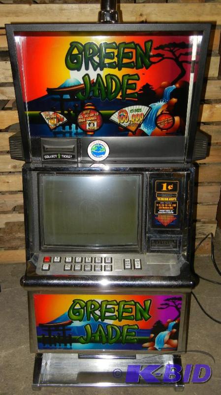 lot 1011 image: ATRONIC CASHLINE GREEN JADE VIDEO SLOT MACHINE