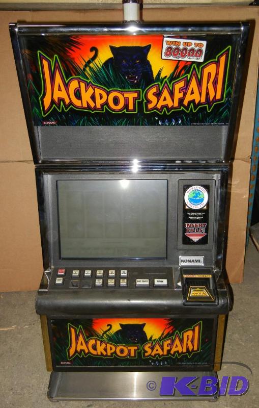 lot 1012 image: KONAMI HERCULITE JACKPOT SAFARI VIDEO SLOT MACHINE