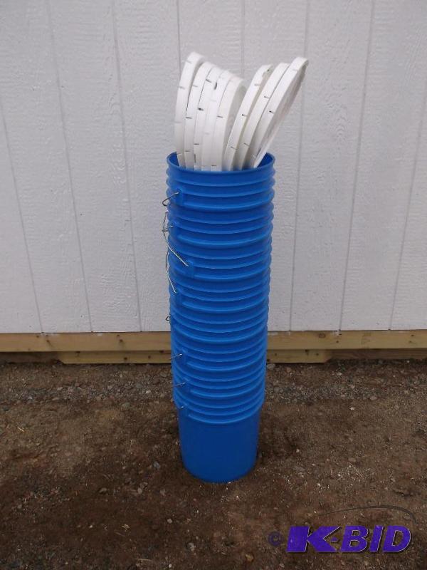 8 - 5 gallon food grade pails with lids....