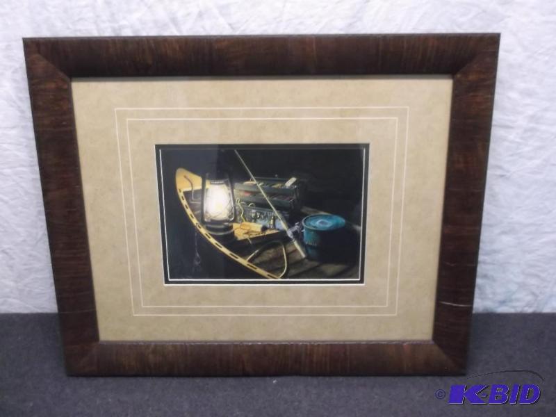 Beautiful double matted framed print measurin...