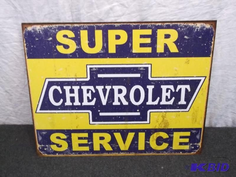 Collectable metal Chevrolet sign measuring 16...