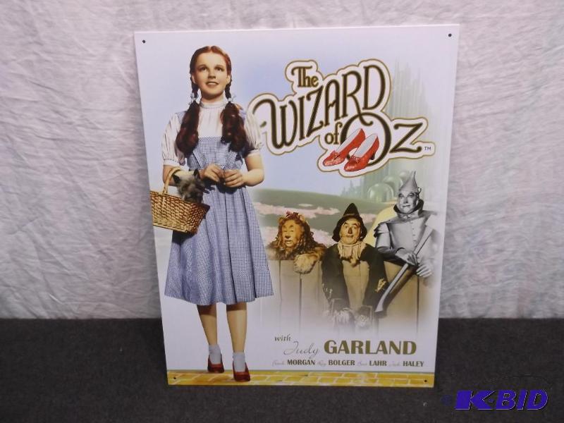 Collectable metal Wizard of Oz sign measuring...