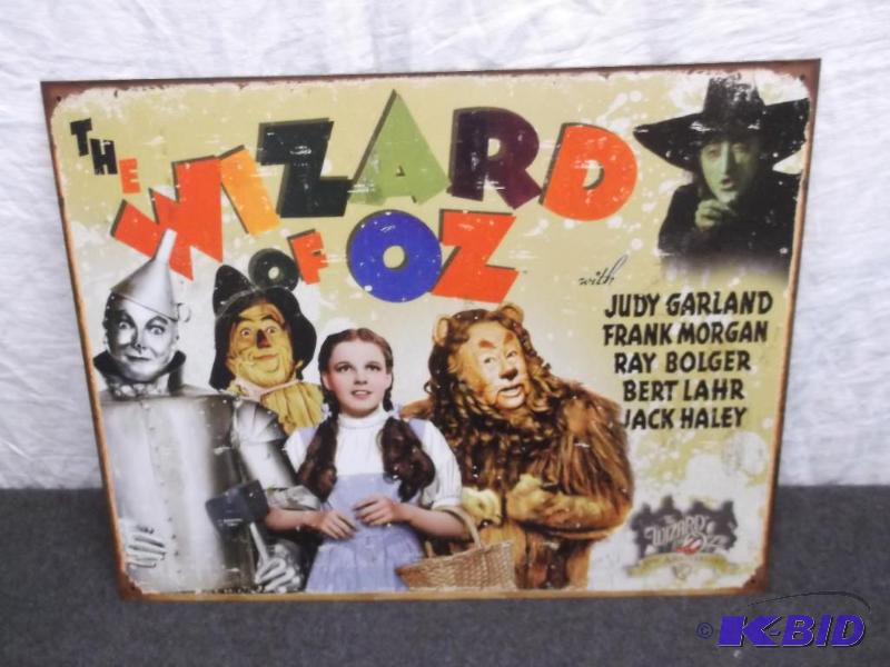 Collectable metal Wizard of Oz sign measuring...