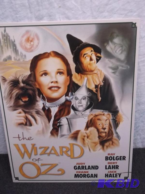 Collectable metal Wizard of Oz sign measuring...