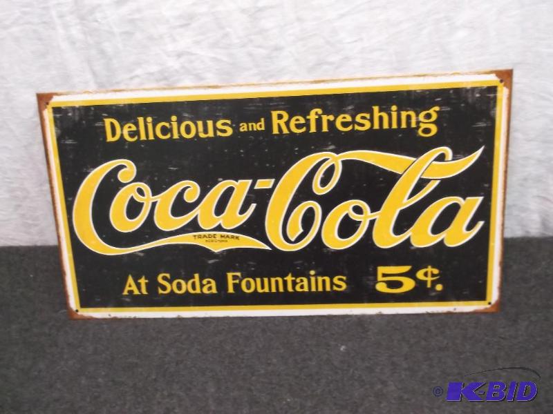 Collectable metal Coca Cola sign measuring 16...