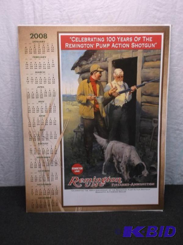 Collectable Remington calendar poster measuri...