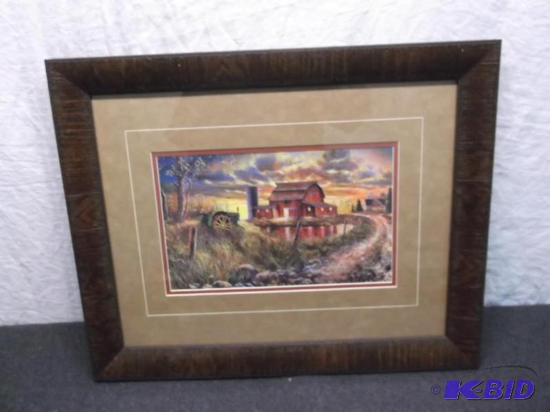 Beautiful double matted framed Jim Hansel pri...