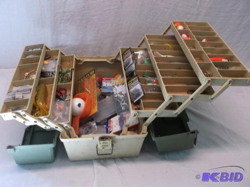 Large tackle box loaded with tackle there is ...