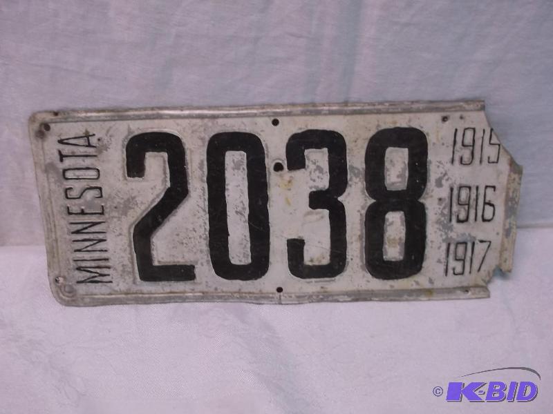 Vintage 4 digit Minnesota license plate 1915 ...