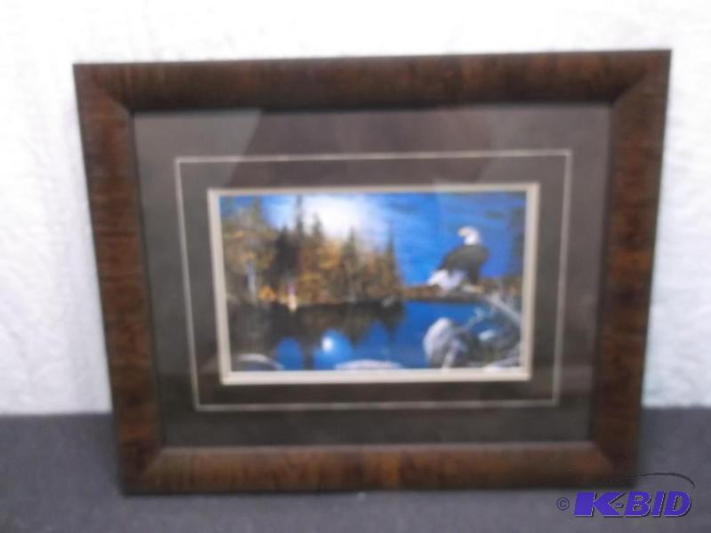 Beautiful double matted framed Jim Hansel pri...