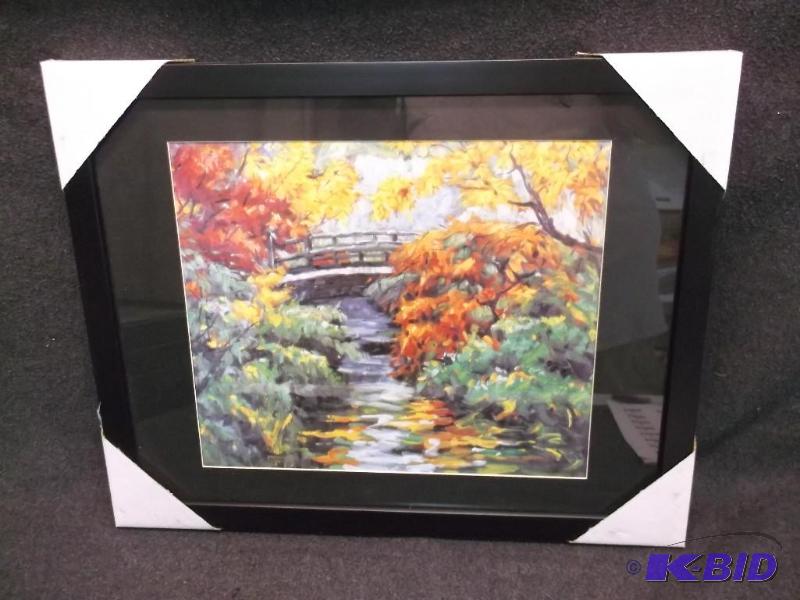 Beautiful framed scenery print measuring 19 5...
