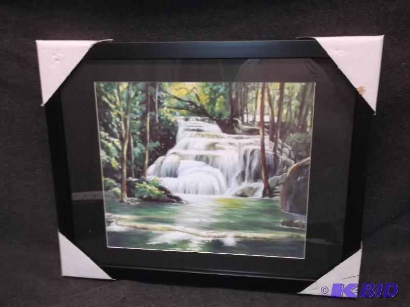 Beautiful framed scenery print measuring 19 5...