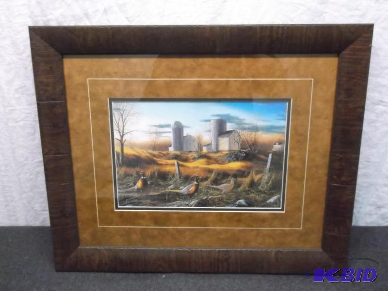 Beautiful double matted framed Jim Hansel pri...