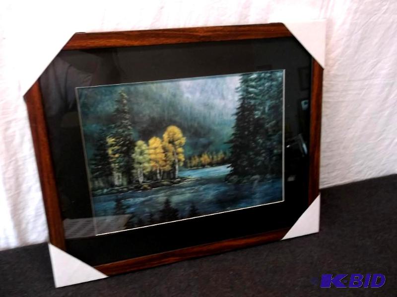 Beautiful framed scenery print measuring 21 1...