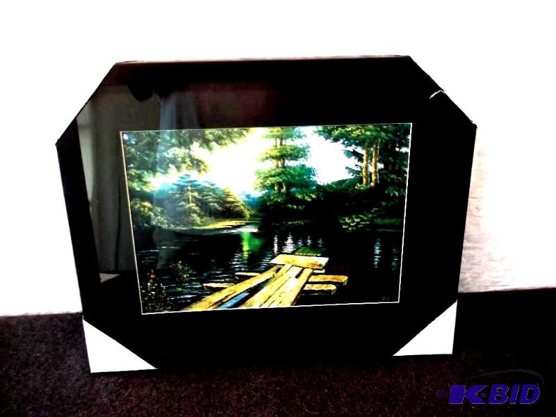 Beautiful framed scenery print measuring 21 1...
