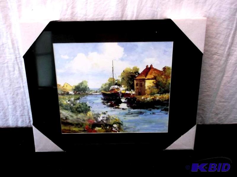 Beautiful framed scenery print measuring 19 5...