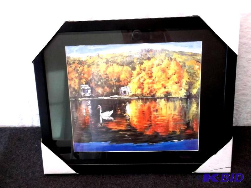 Beautiful framed scenery print measuring 19 5...