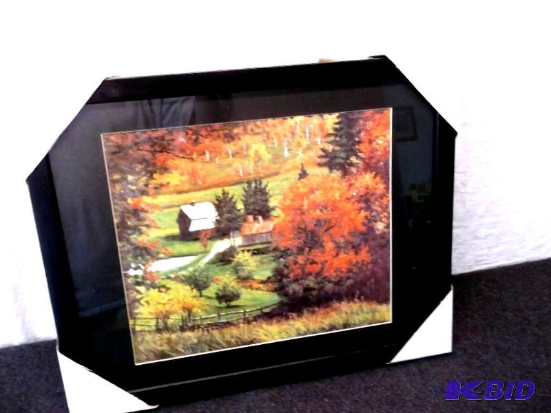Beautiful framed scenery print measuring 19 5...