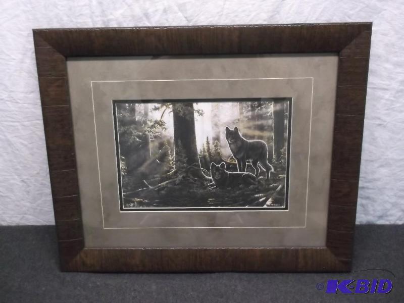 Beautiful double matted framed print by Ackis...