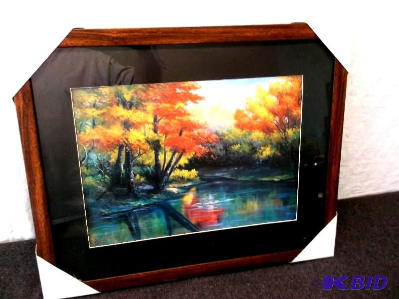 Beautiful framed scenery print measuring 21 1...