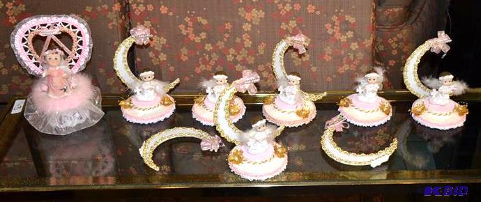 lot 66 image: Baptismal angels 8" tall...