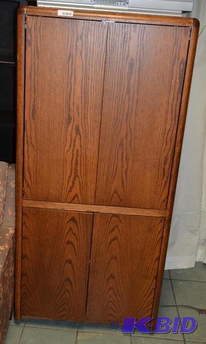 lot 75 image: Wood Armour 17x24x61". Bring help to rem...