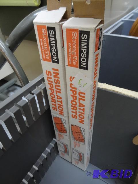 lot 13 image: Simpson insulation supports. 2 boxes...