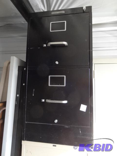 lot 2 image: 15" metal 2 drawer file cabinet...