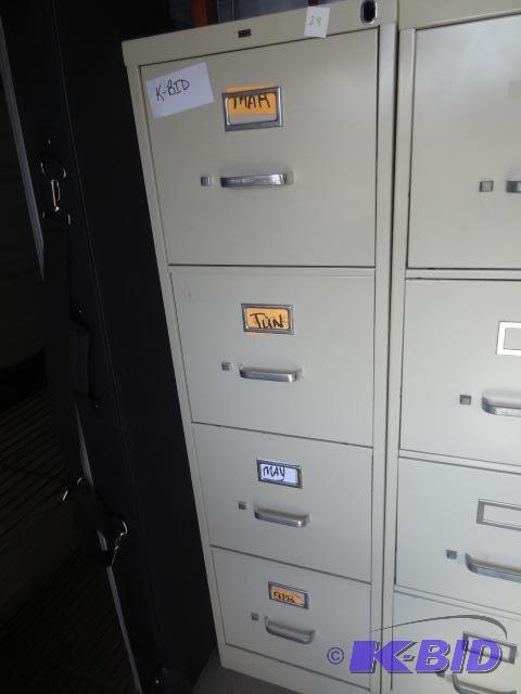 lot 28 image: 15" metal 4 drawer file cabinet...