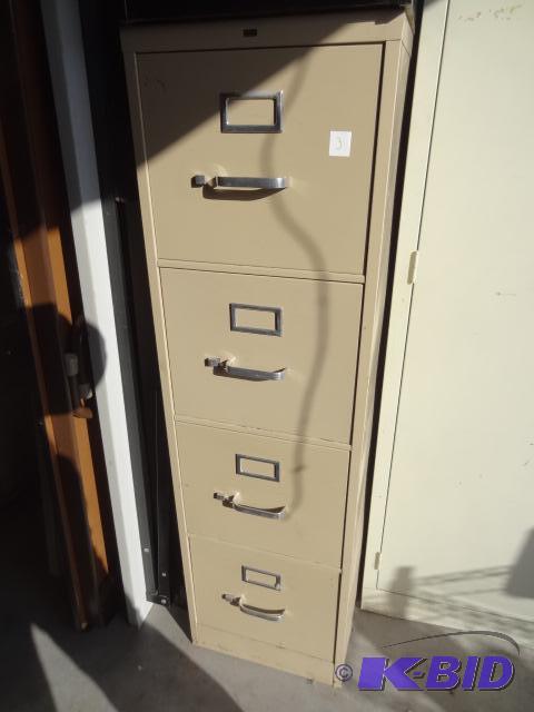 lot 3 image: 15" metal 4 drawer file cabinet...