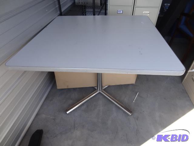lot 44 image: 42 x 42 metal framed table...