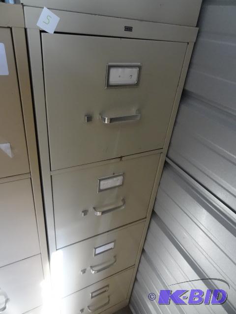 lot 5 image: 15" metal 4 drawer file cabinet...