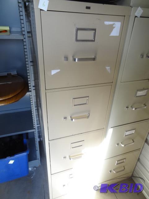 lot 6 image: 15" metal 4 drawer file cabinet...