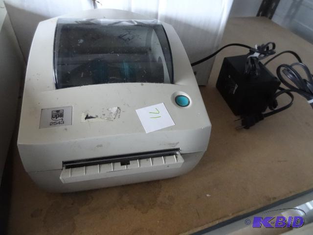 lot 71 image: UPS 2543 Thermal printer. Has power supply...