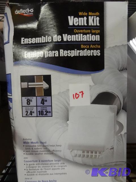 lot 107 image: New Deflecto brand wide mouth vent kit for dr...
