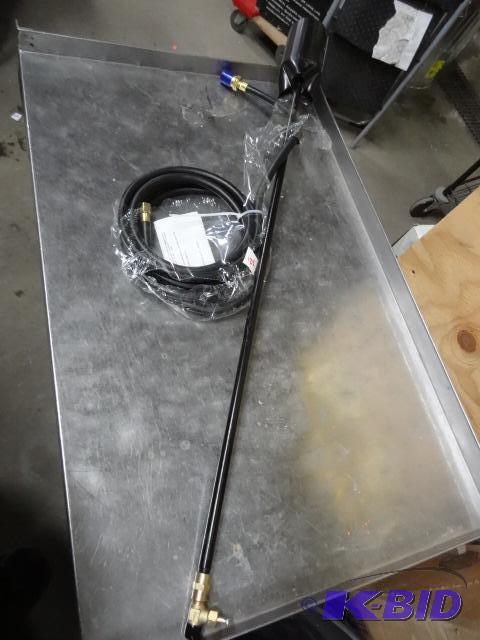 lot 128 image: New propane torch. Includes hose handle and t...
