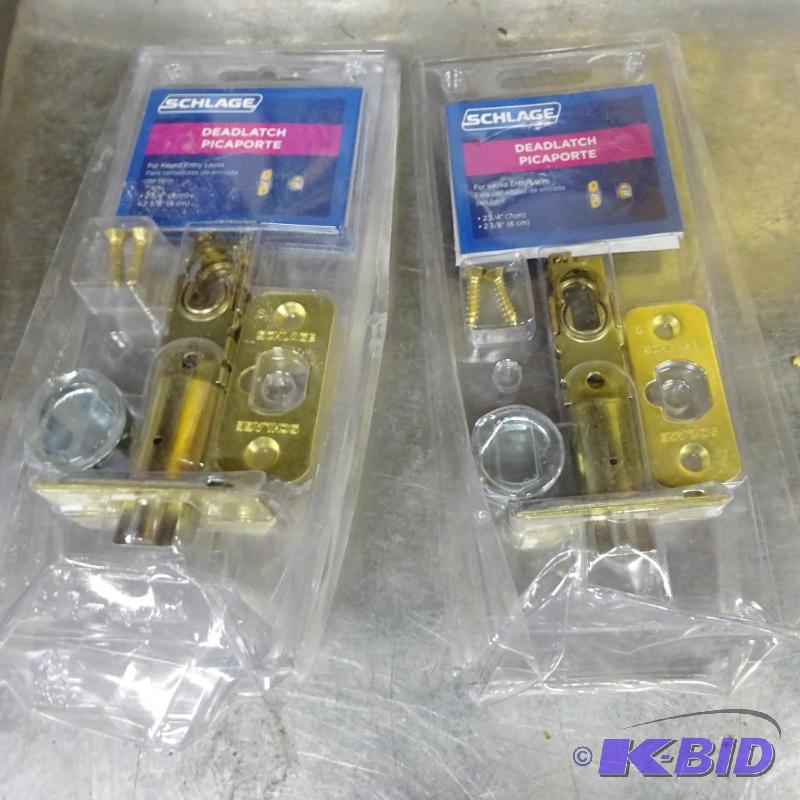 lot 152 image: New quantity 3 Schlage brand deadlatch for ke...