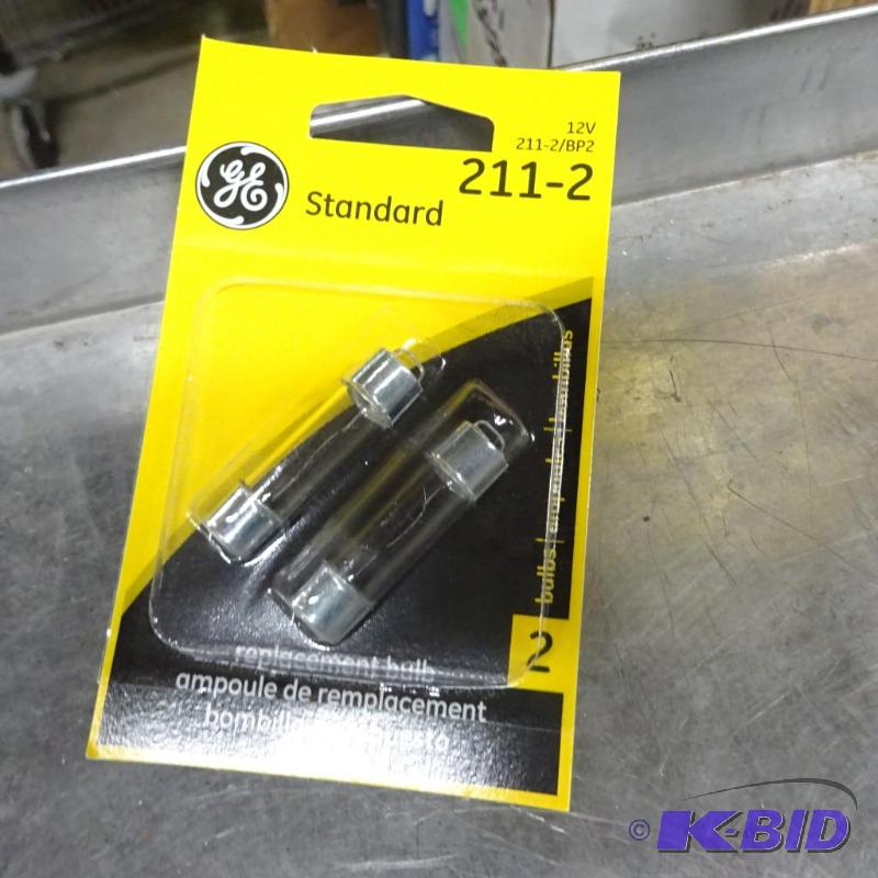 lot 155 image: New GE brand replacement bulb lamp cards. Two...