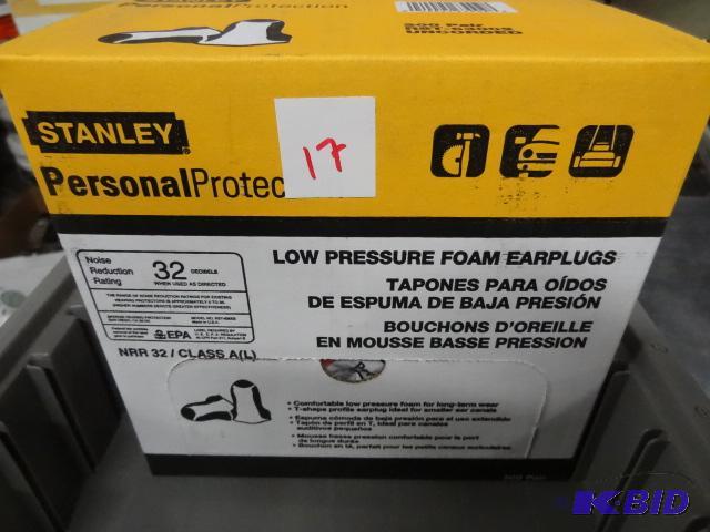 lot 17 image: New box of Stanley brand personal protection ...