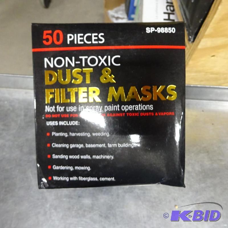 lot 176 image: New 50 piece box of non toxic dust and filter...